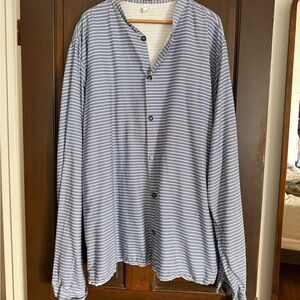 Vintage French Striped Gray Men's button down